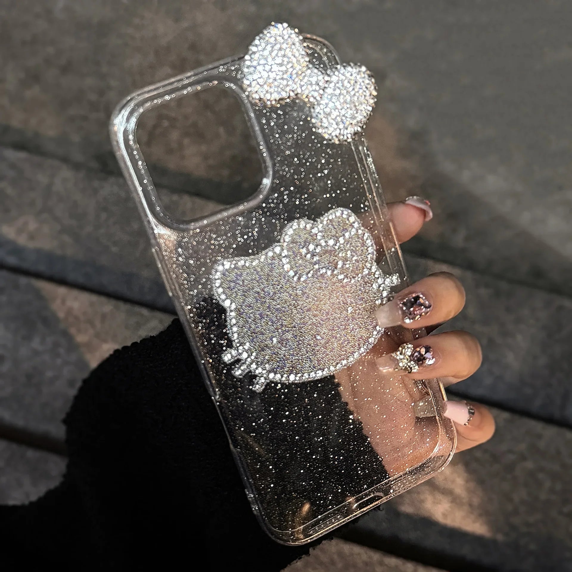 3D Bowknot Kitten Case