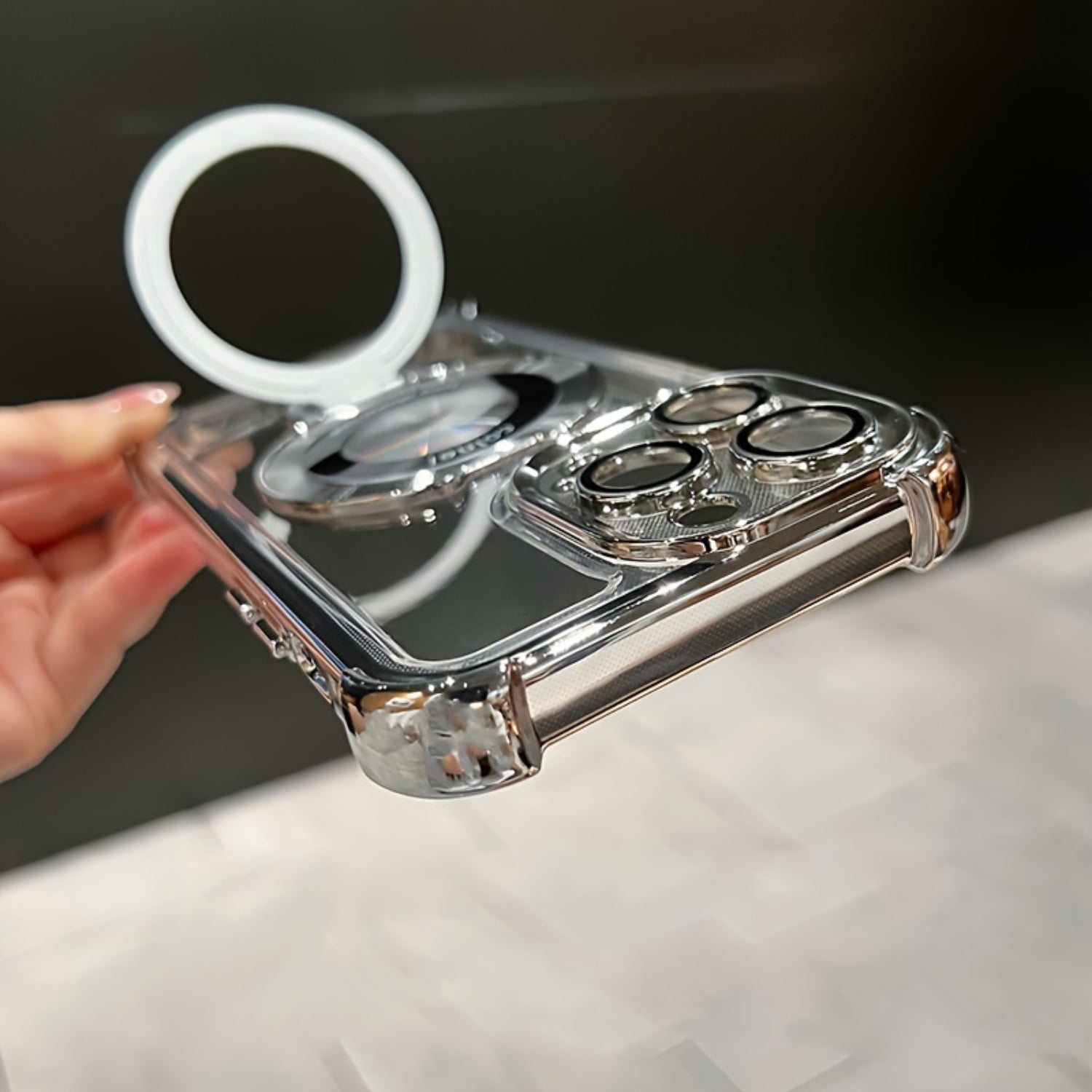 Clear Kickstand Bracket Case
