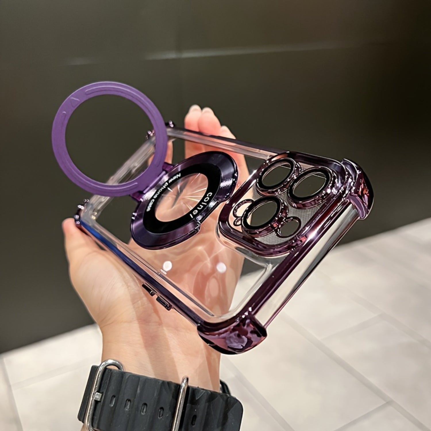 Clear Kickstand Bracket Case
