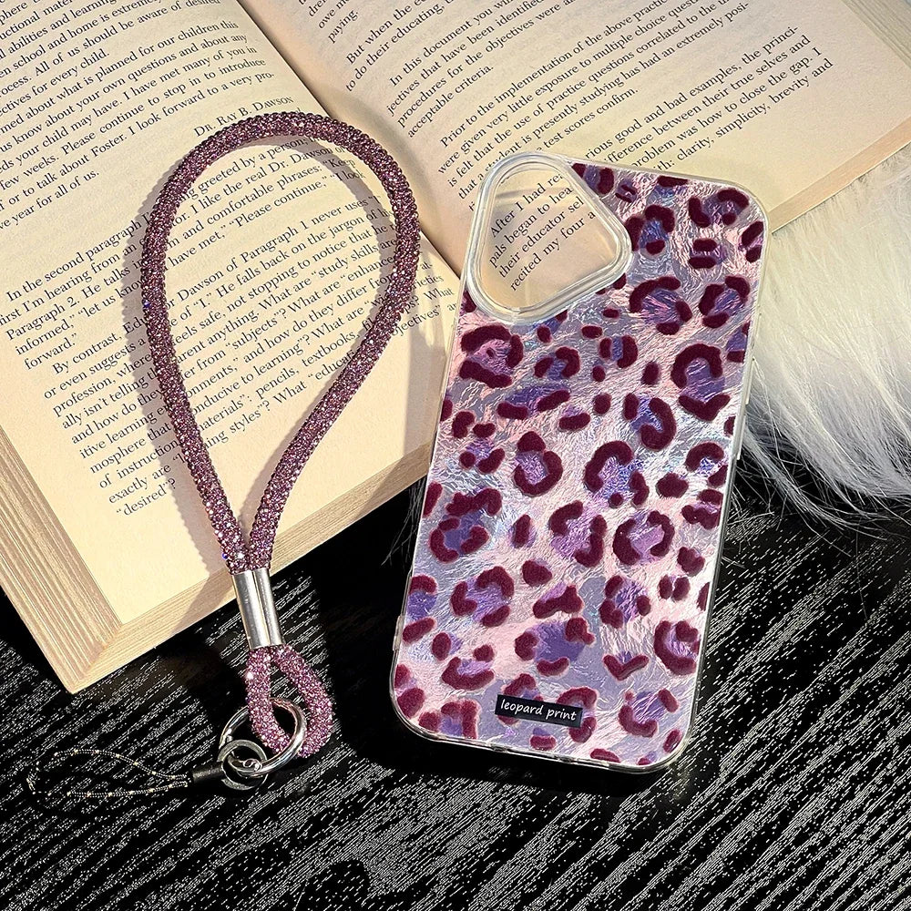 Purple Leopard Glitter Band Case