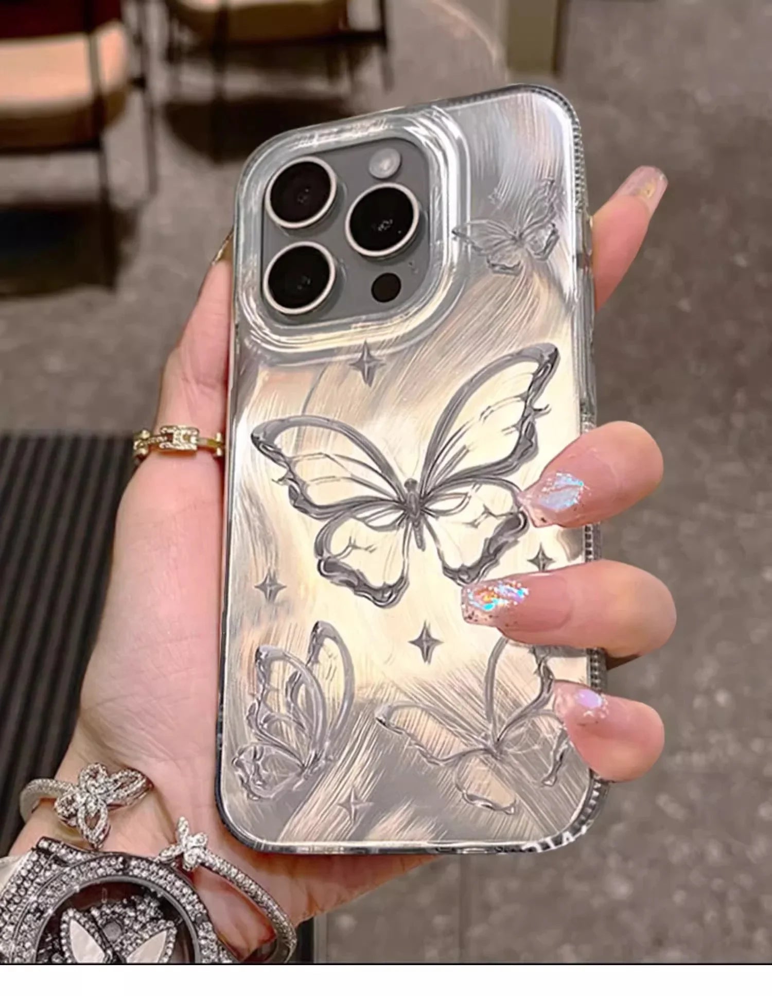 Butterfly Laser Glitter Case