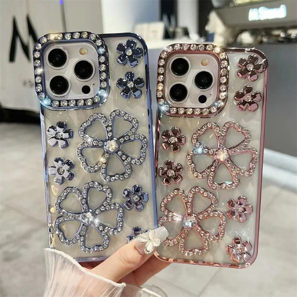 Flash Flowers Rhinestone Cas
