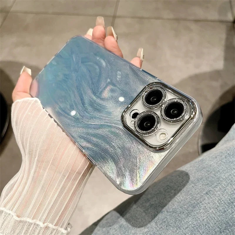 Feather Glitter Clear Case
