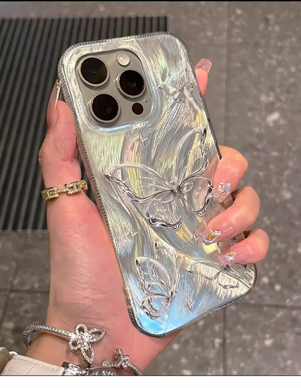 Butterfly Laser Glitter Case