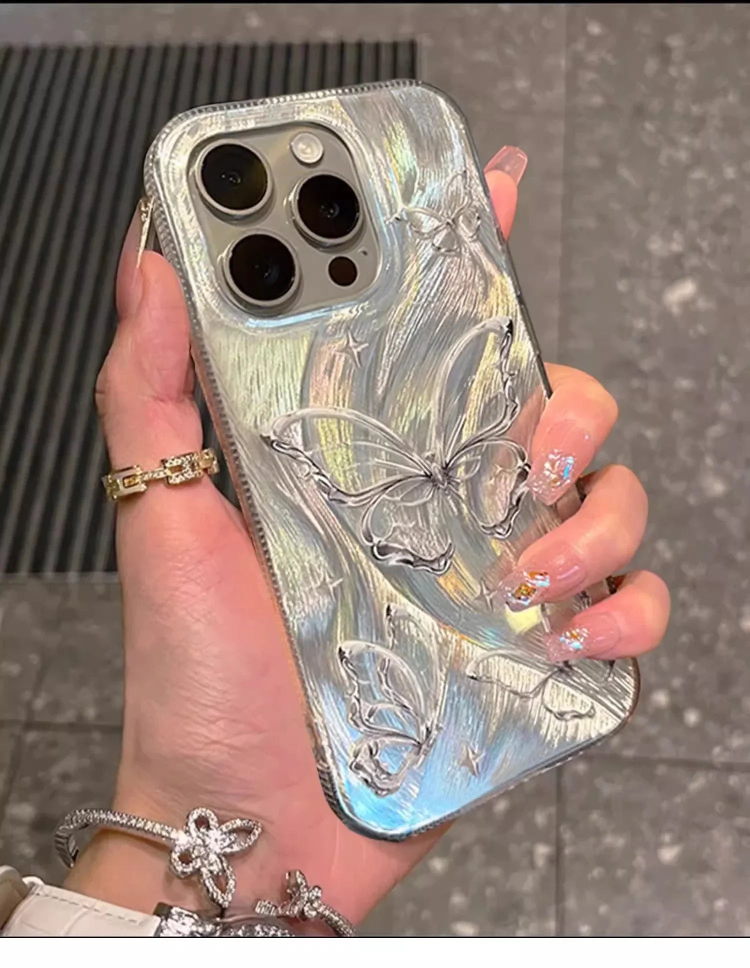 Butterfly Laser Glitter Case