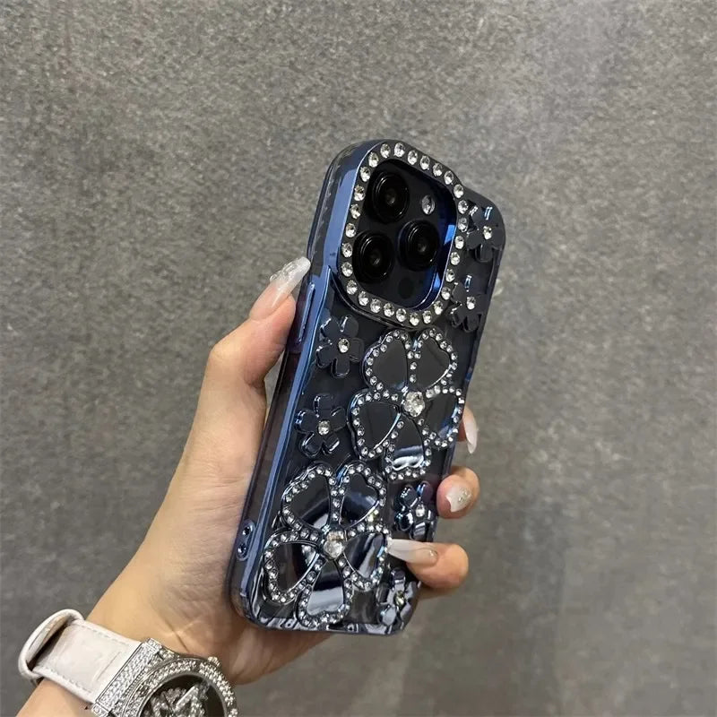 Plating Flash Rhinestone Case
