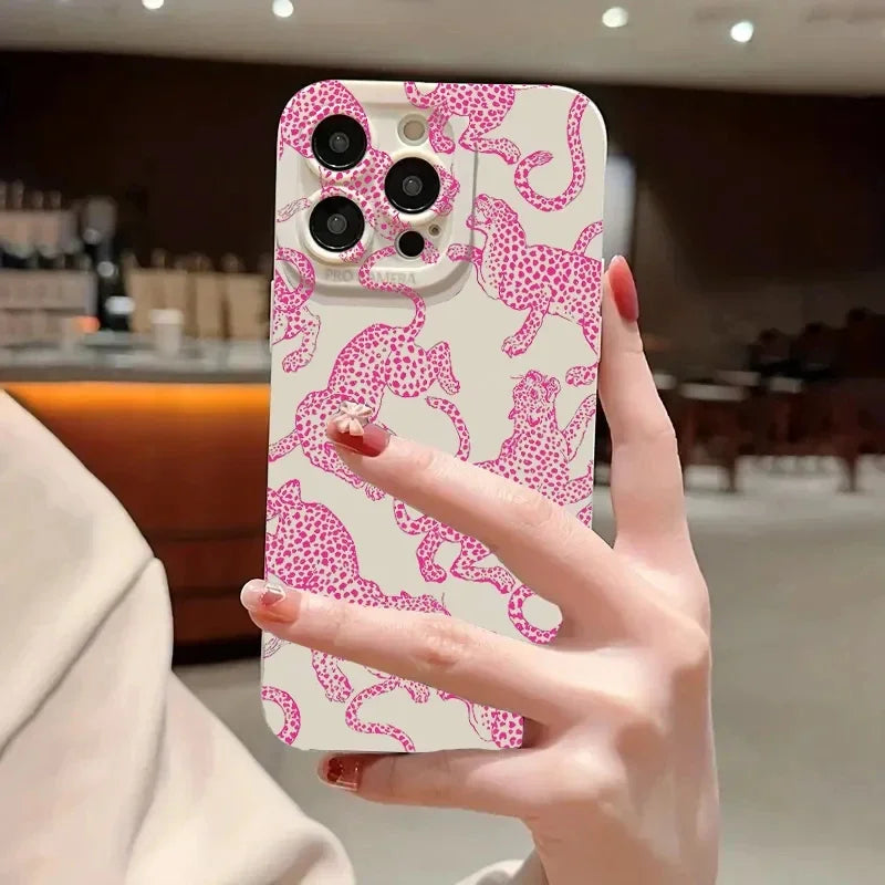 Pink Leopard Silicone Case
