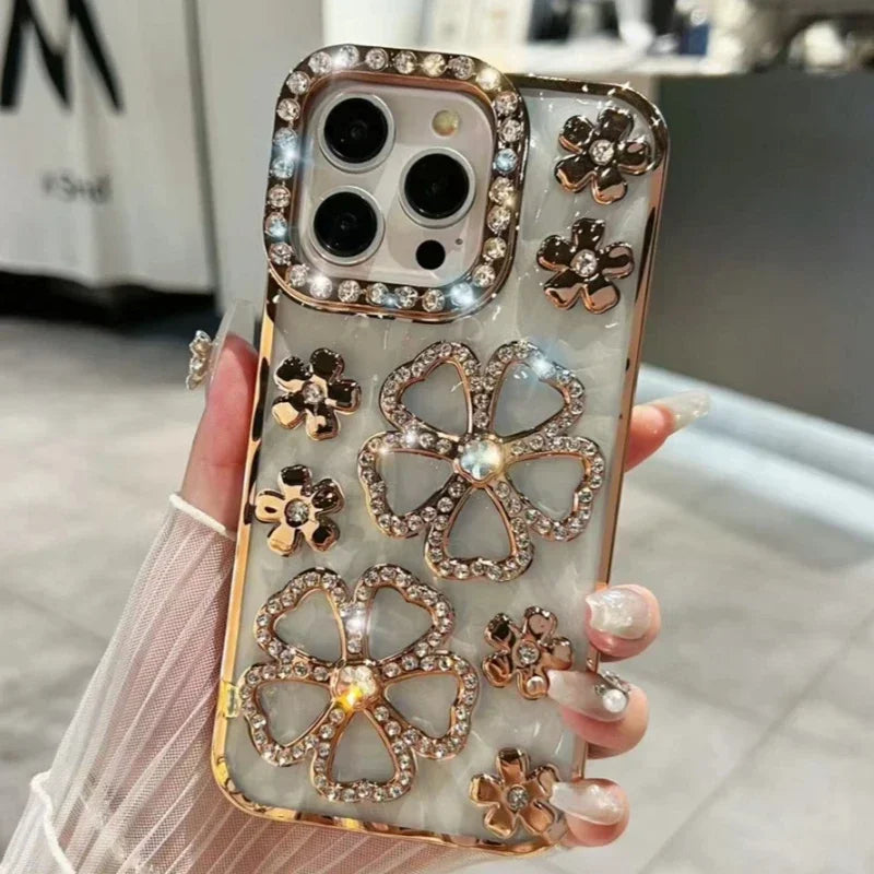 Flash Flowers Rhinestone Cas