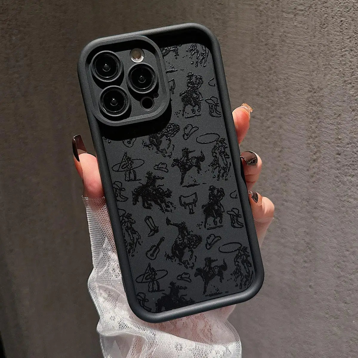 Horse Pattern Clear Case