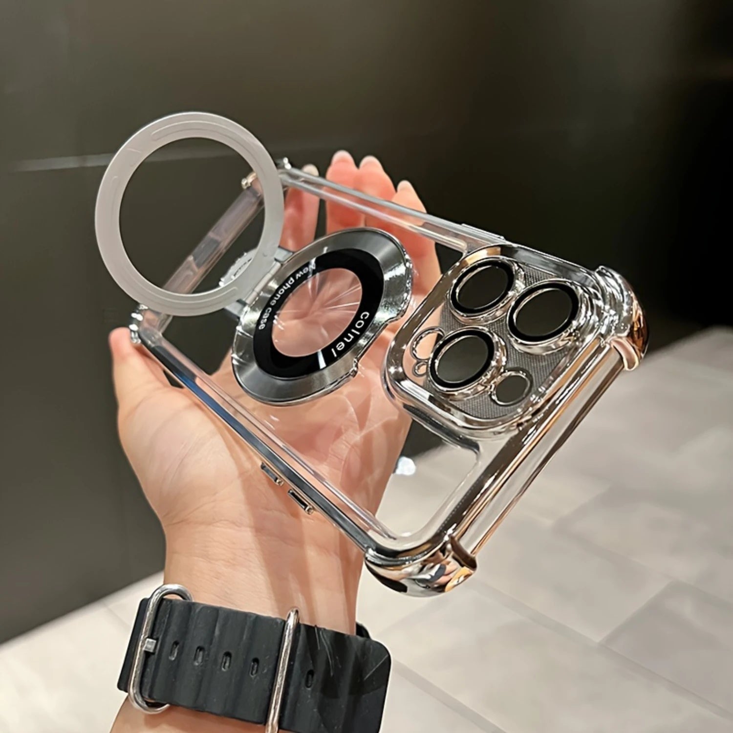 Clear Kickstand Bracket Case