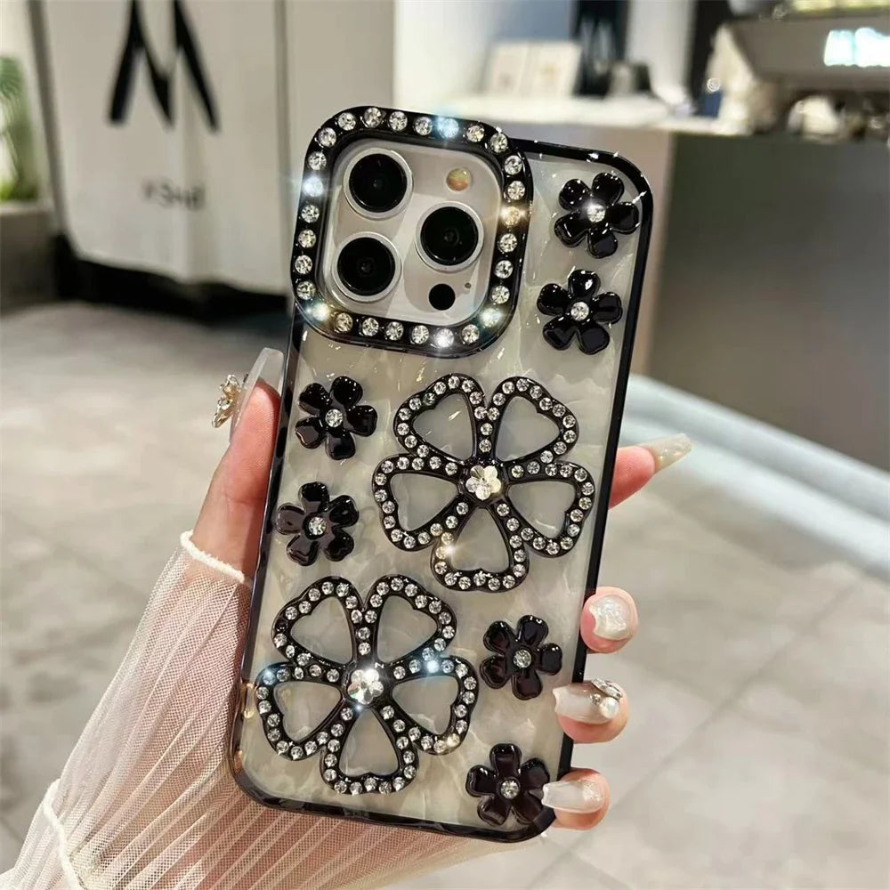 Plating Flash Rhinestone Case
