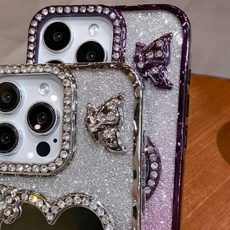 Heart Mirror Glitter Case