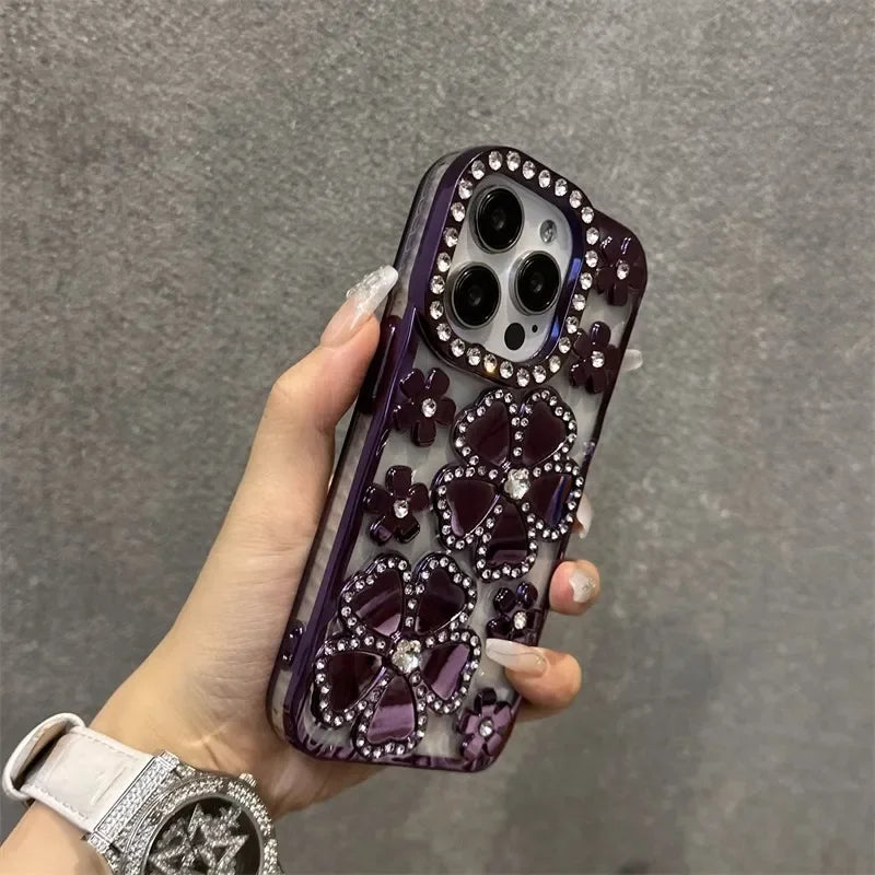 Plating Flash Rhinestone Case