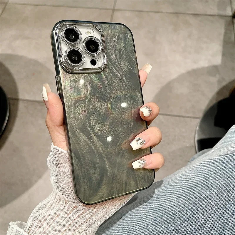 Feather Glitter Clear Case