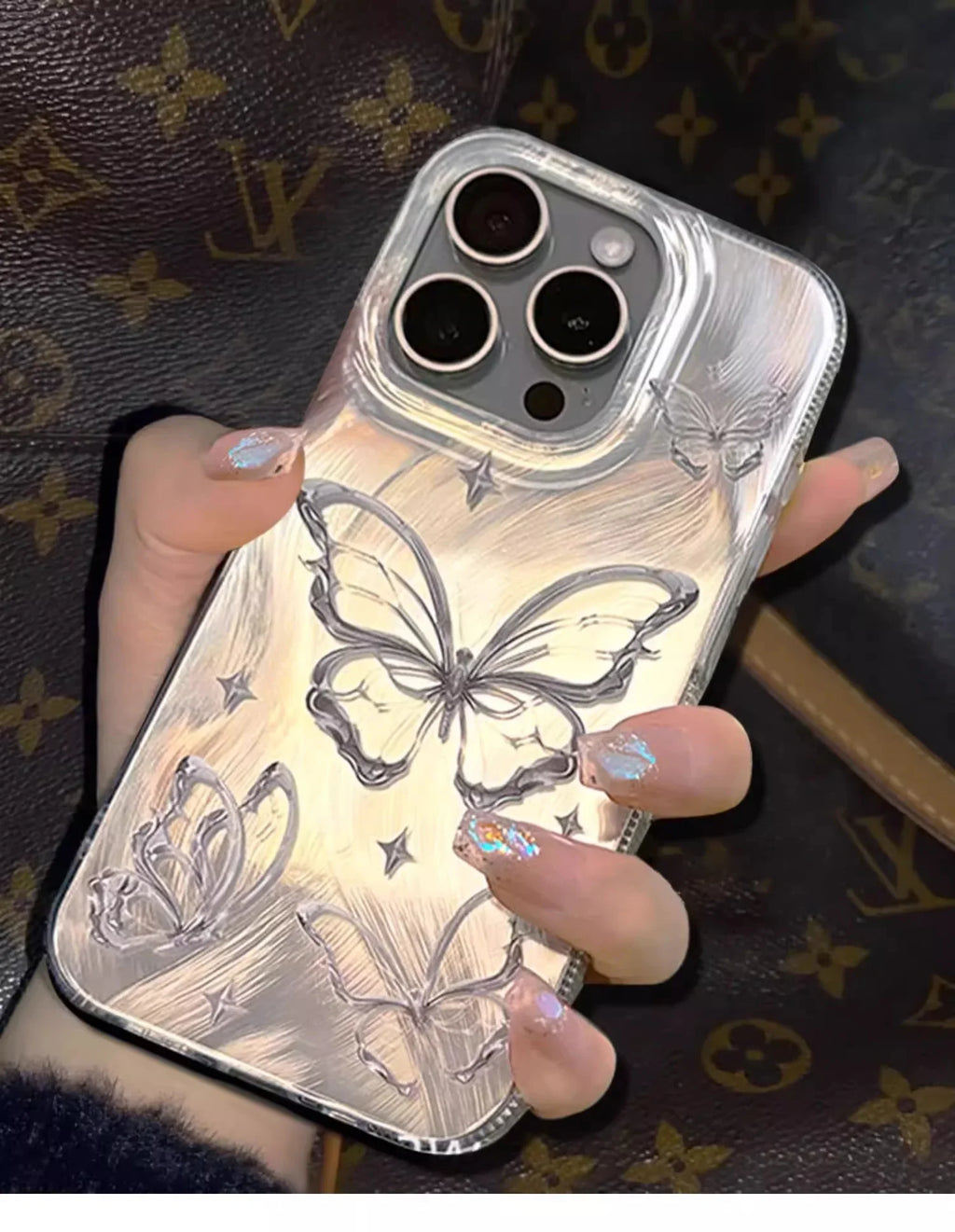 Butterfly Laser Glitter Case