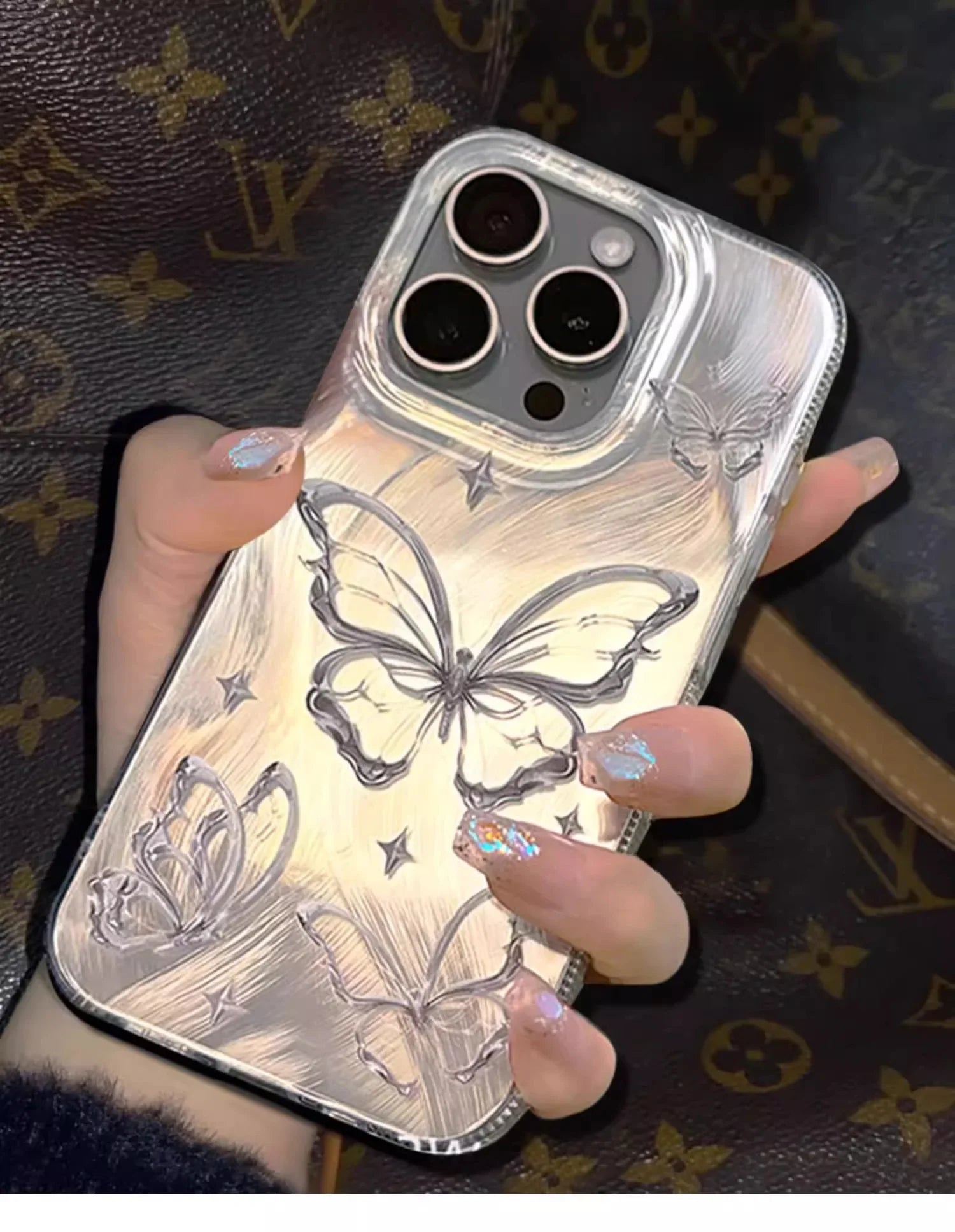 Butterfly Laser Glitter Case