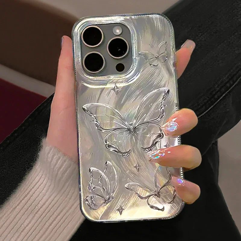 Butterfly Laser Glitter Case