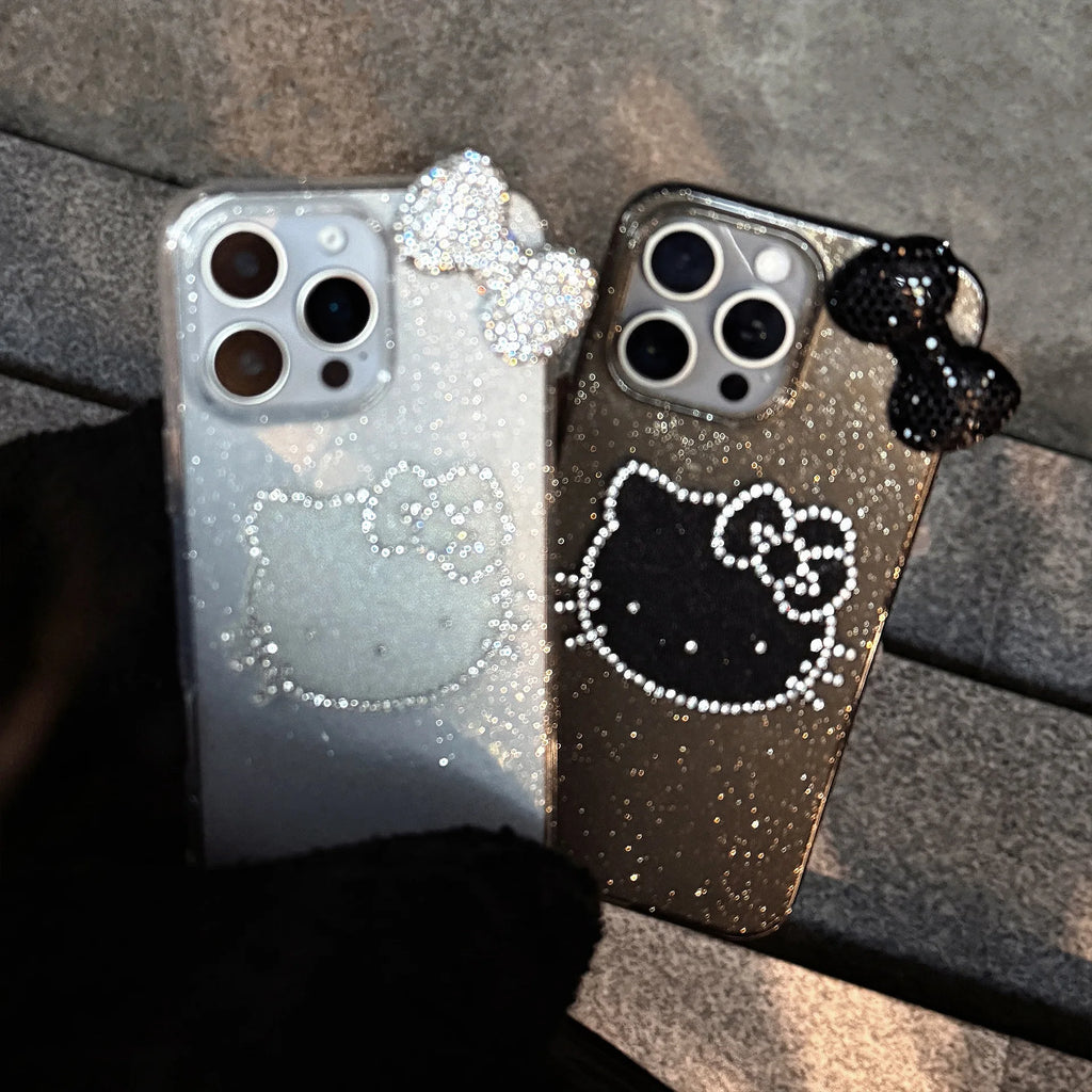 3D Bowknot Kitten Case