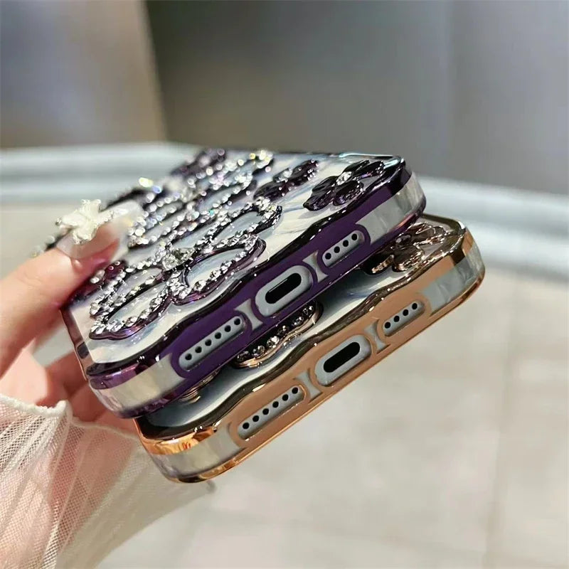 Flash Flowers Rhinestone Cas