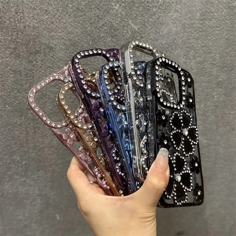 Plating Flash Rhinestone Case
