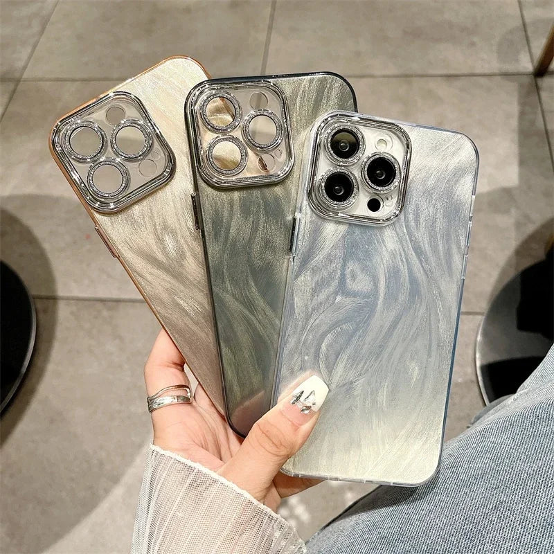 Feather Glitter Clear Case