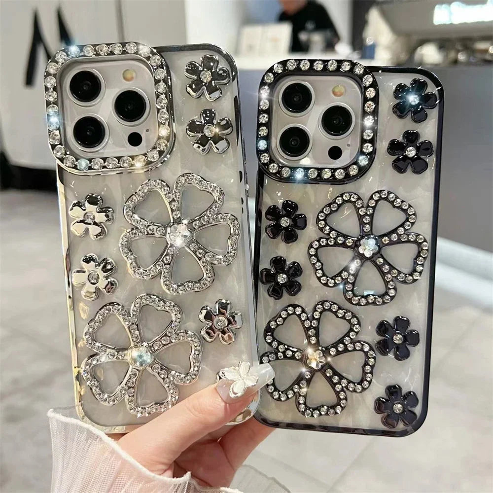 Plating Flash Rhinestone Case