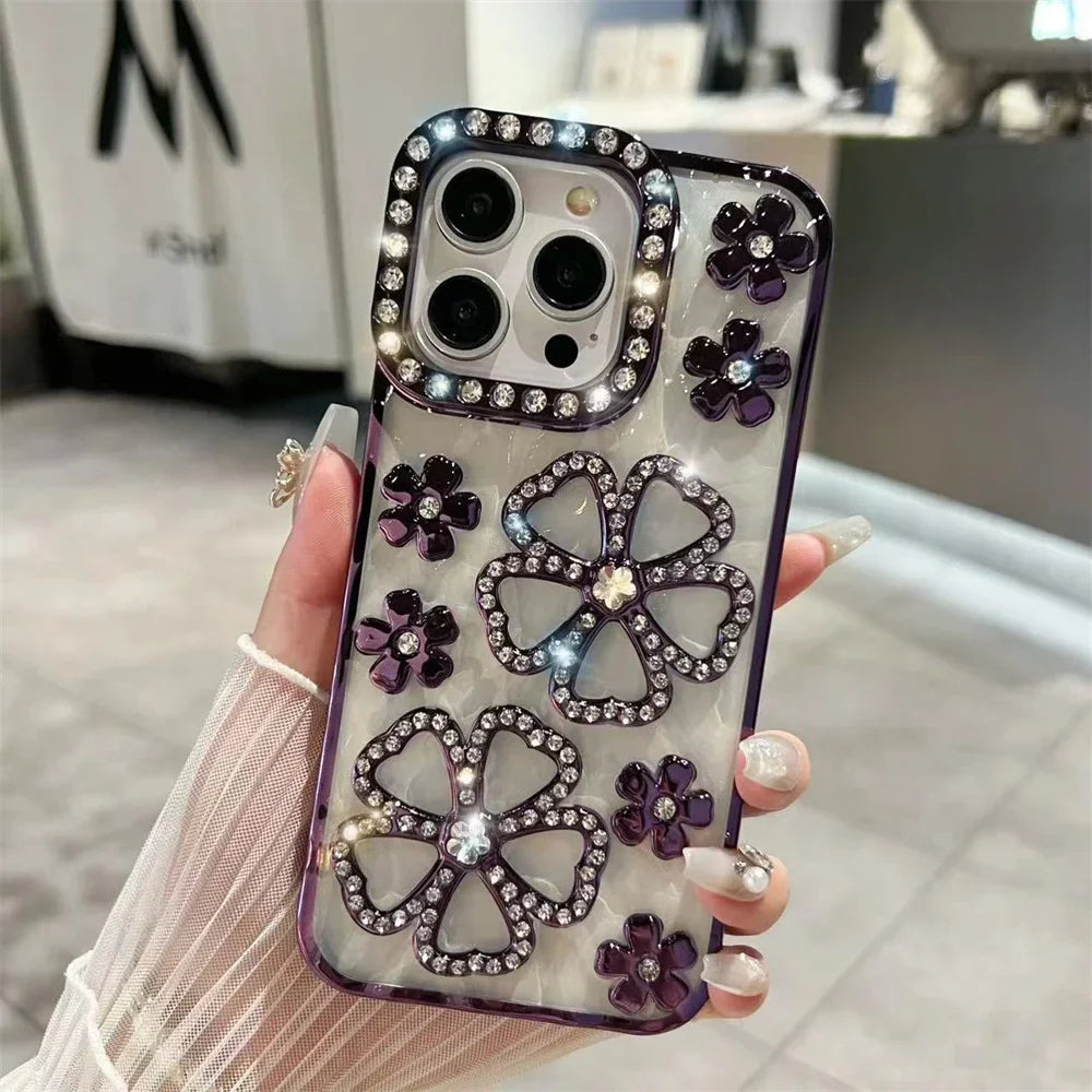 Flash Flowers Rhinestone Cas