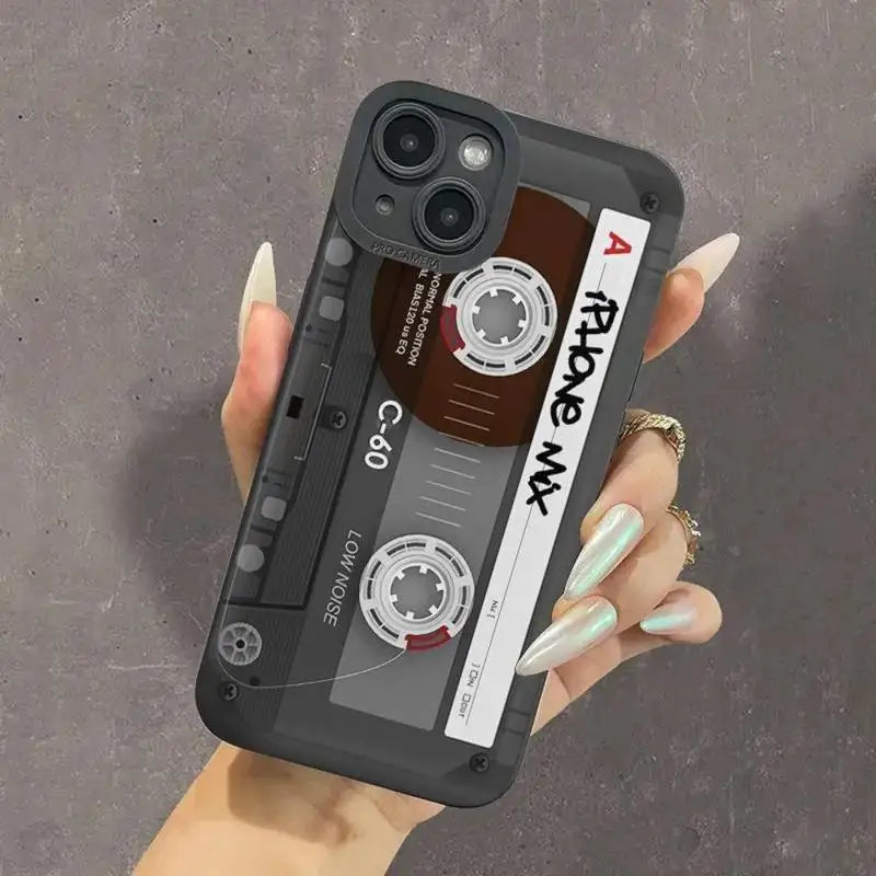 Retro Tape Clear Print Case