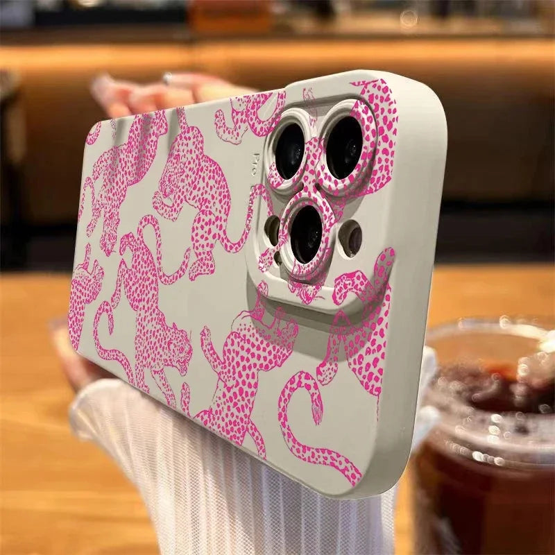 Pink Leopard Silicone Case