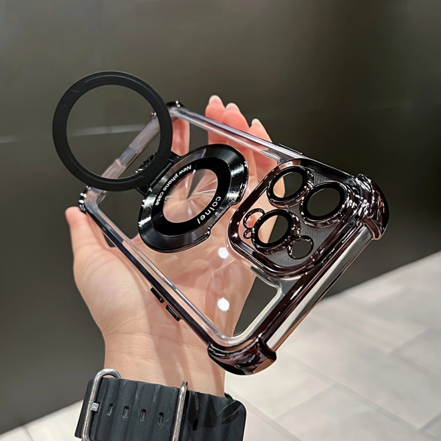 Clear Kickstand Bracket Case