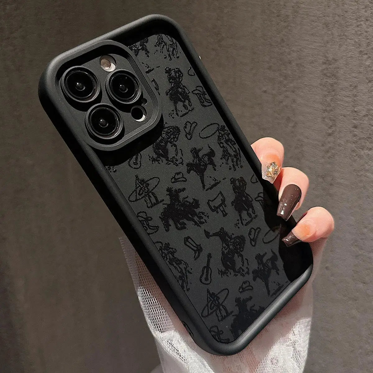 Horse Pattern Clear Case