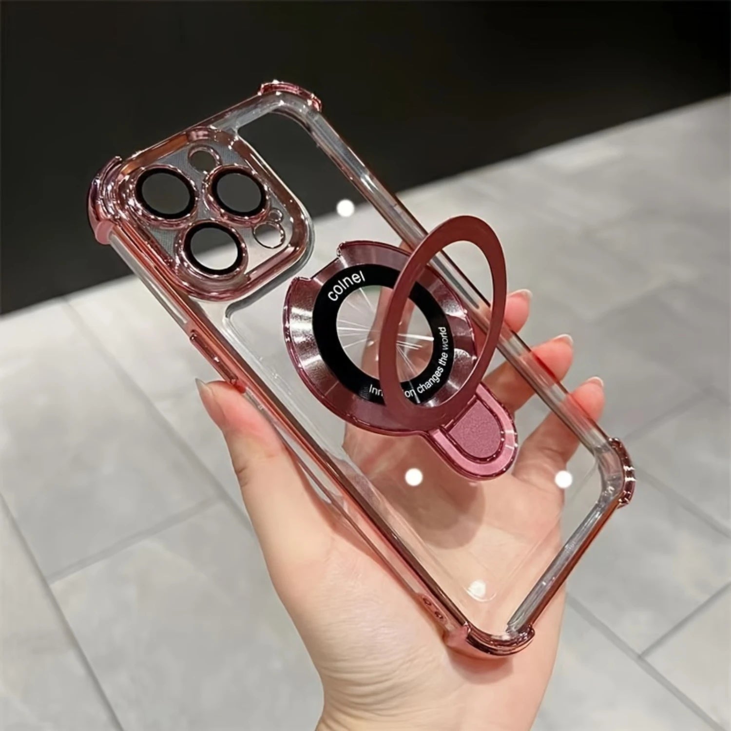 Clear Kickstand Bracket Case