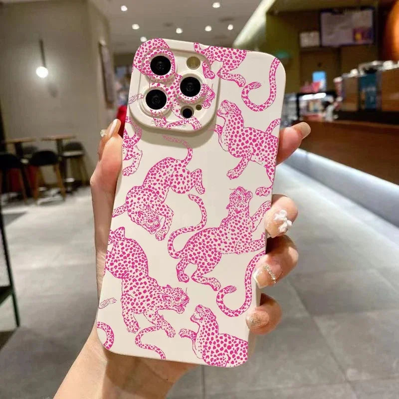 Pink Leopard Silicone Case
