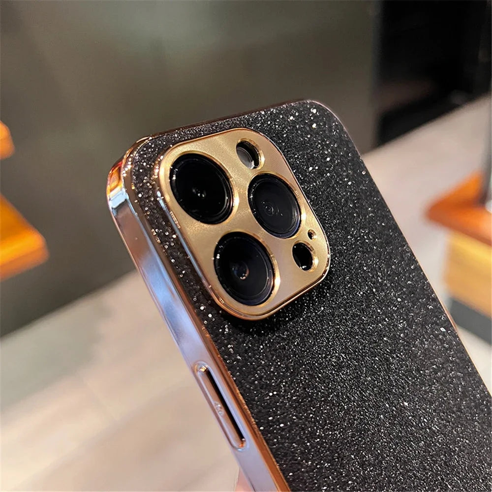 Plating Glitter Gem Case