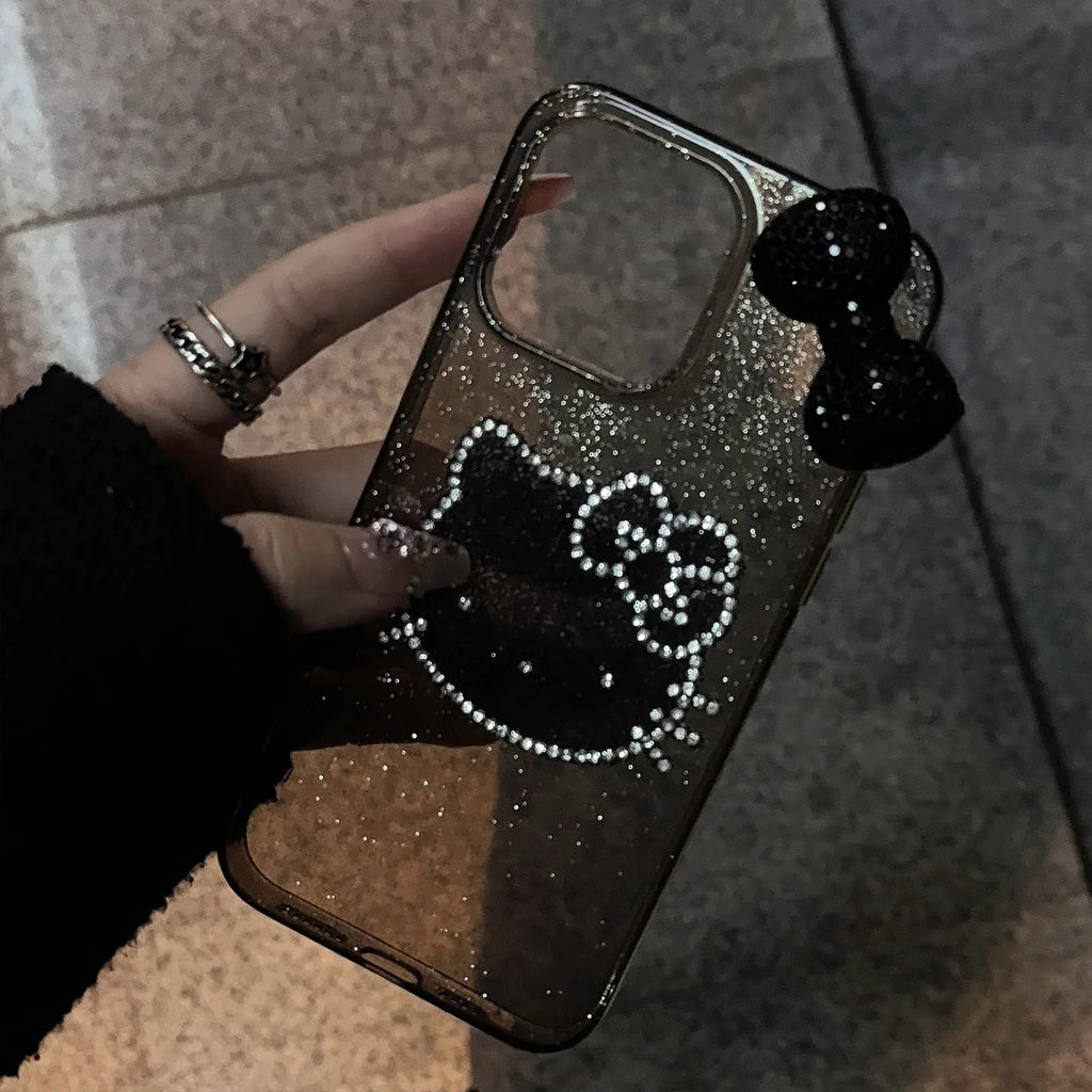 3D Bowknot Kitten Case