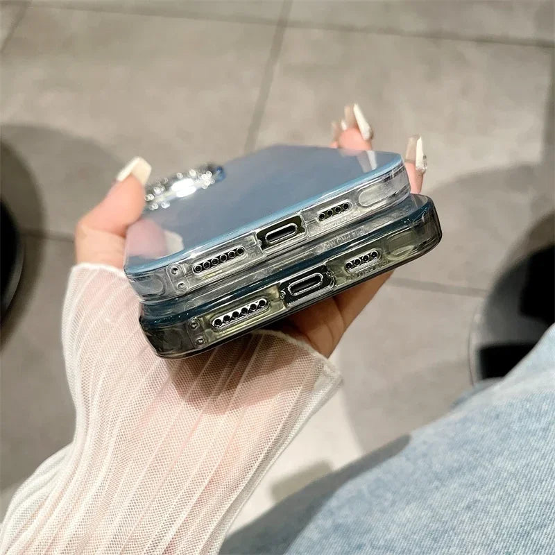 Feather Glitter Clear Case