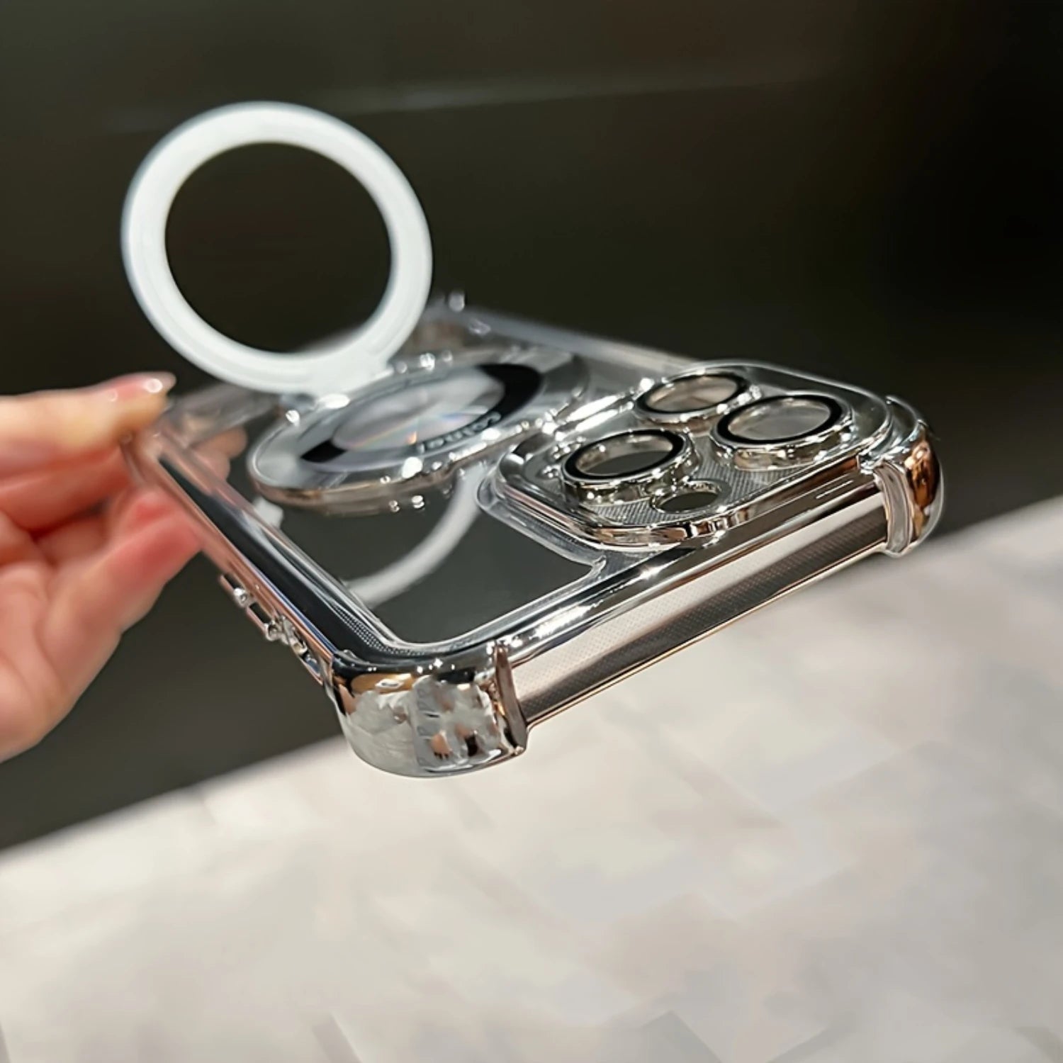 Clear Kickstand Bracket Case