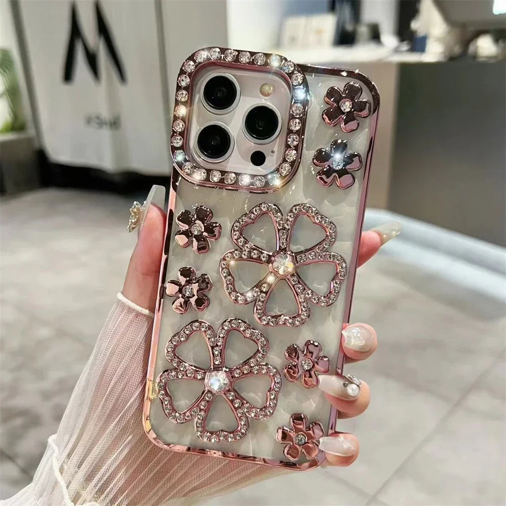 Flash Flowers Rhinestone Cas