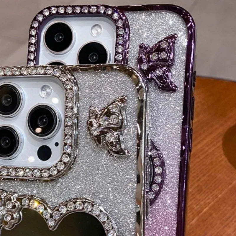 Heart Mirror Glitter Case