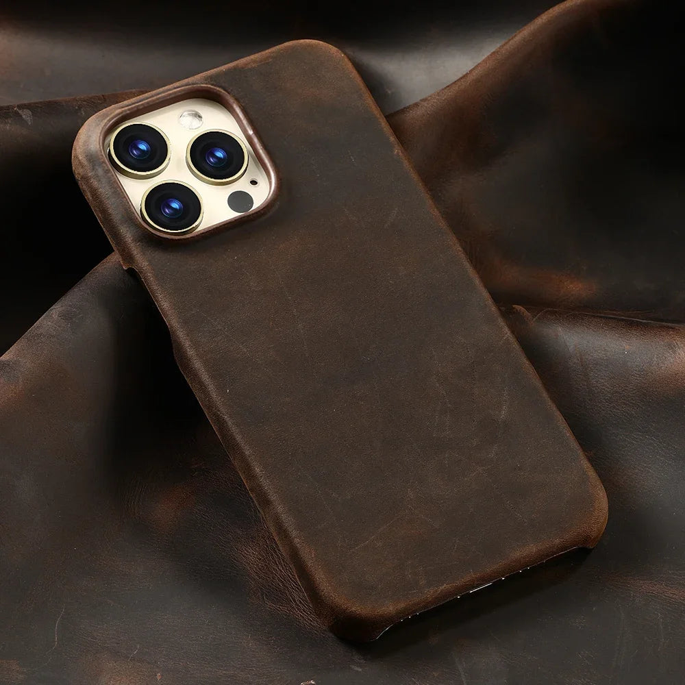 Cowhide Retro Leather Case