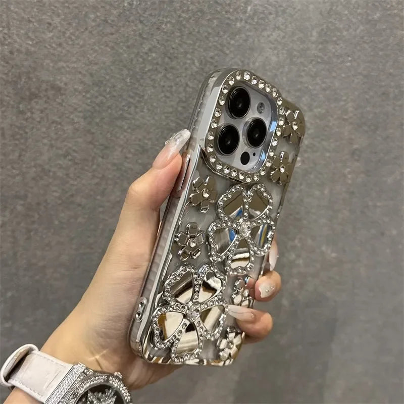 Plating Flash Rhinestone Case