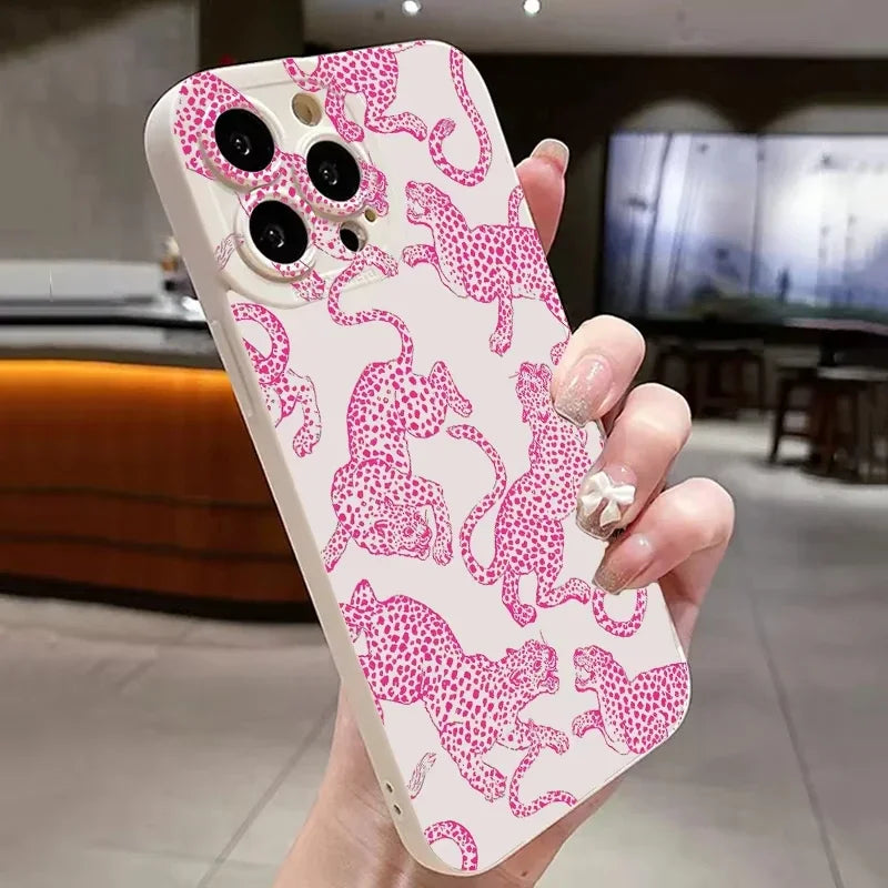 Pink Leopard Silicone Case