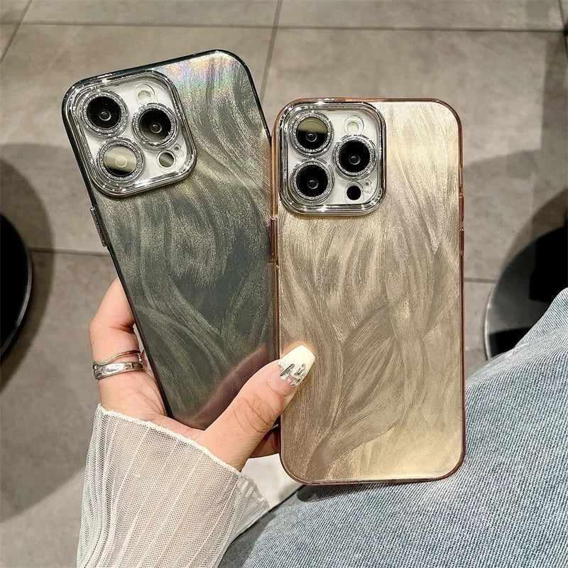 Feather Glitter Clear Case