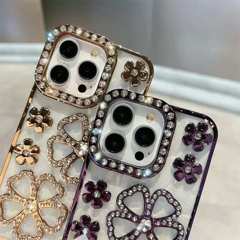 Flash Flowers Rhinestone Cas