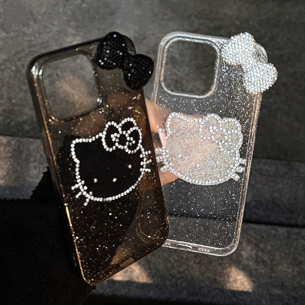 3D Bowknot Kitten Case