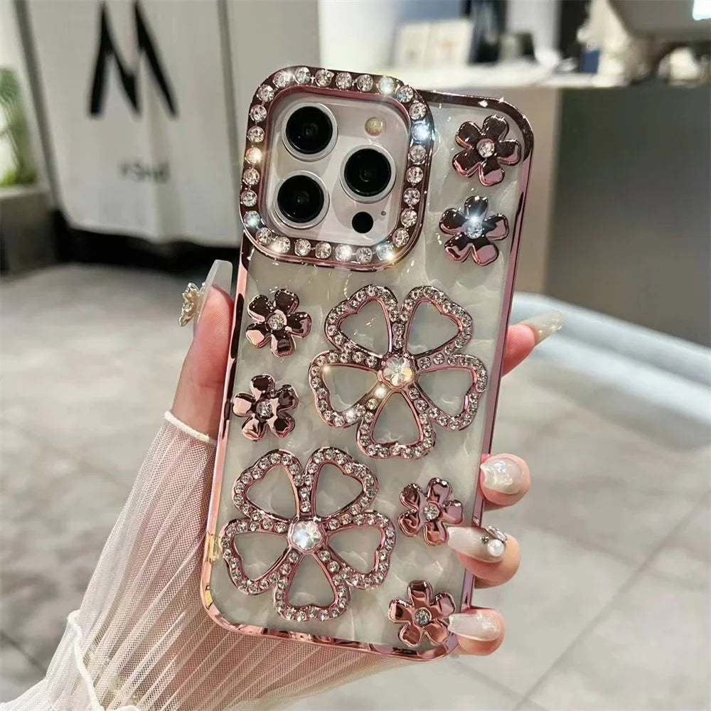 Plating Flash Rhinestone Case