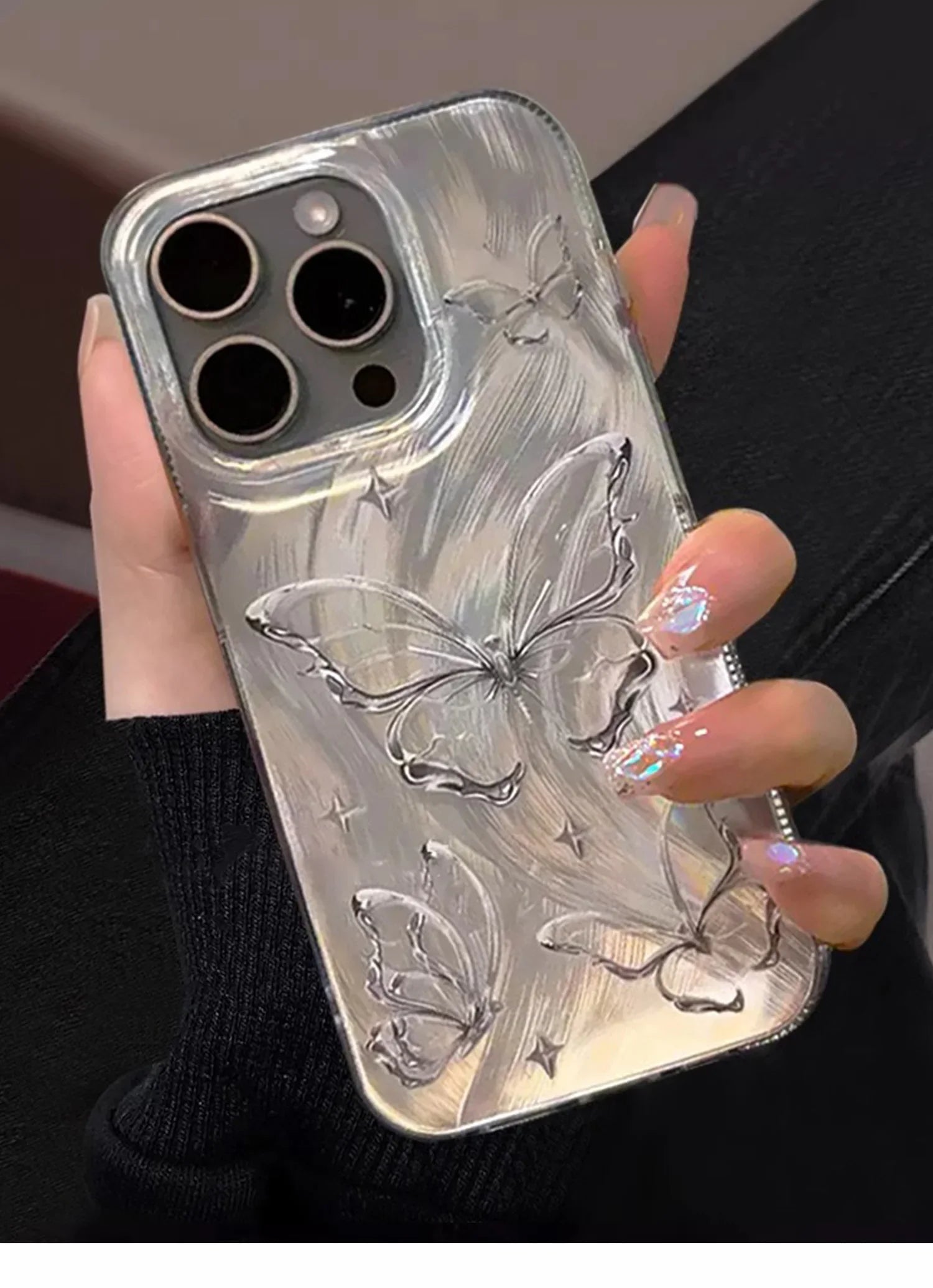Butterfly Laser Glitter Case