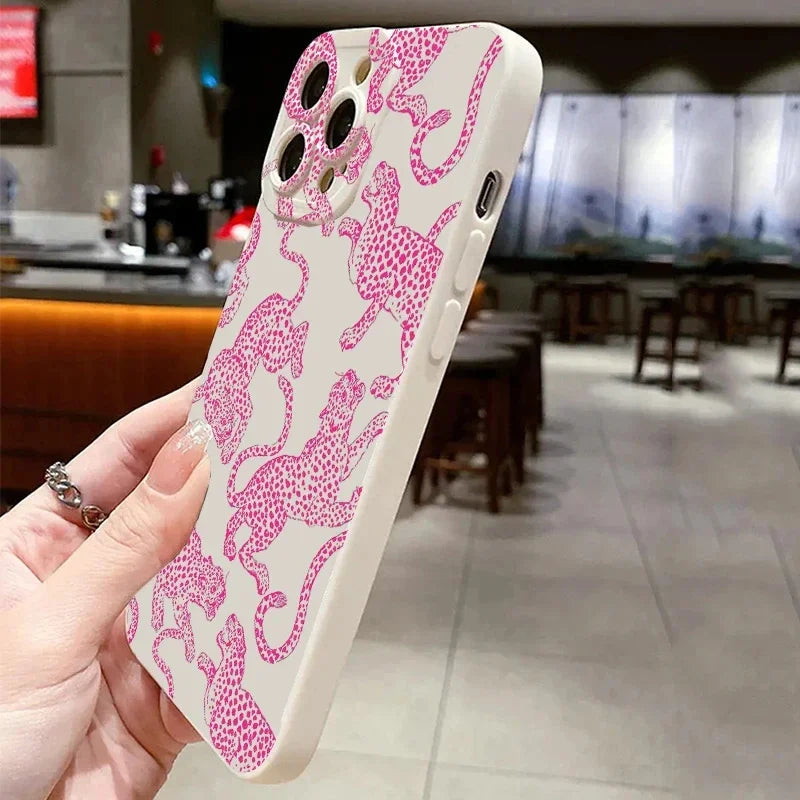 Pink Leopard Silicone Case