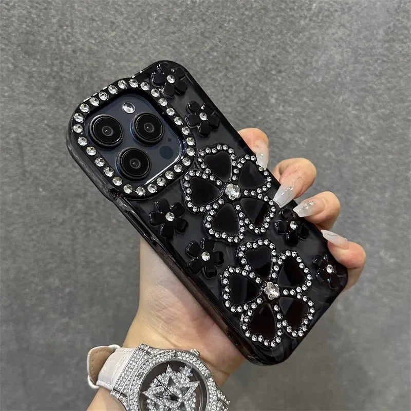 Plating Flash Rhinestone Case