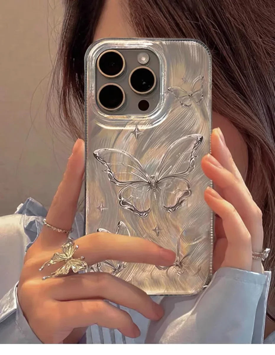 Butterfly Laser Glitter Case